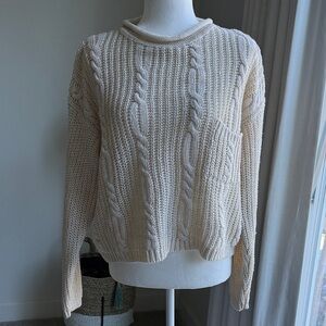 Cozy Cream Cable Knit Sweater
